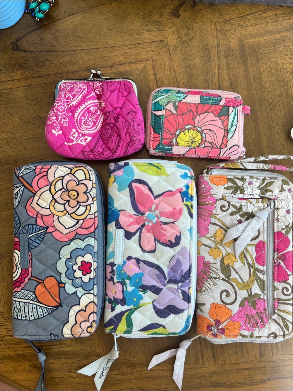 Vera Bradley Floral Zip Around Wallets. Retired patterns. Various Sizes